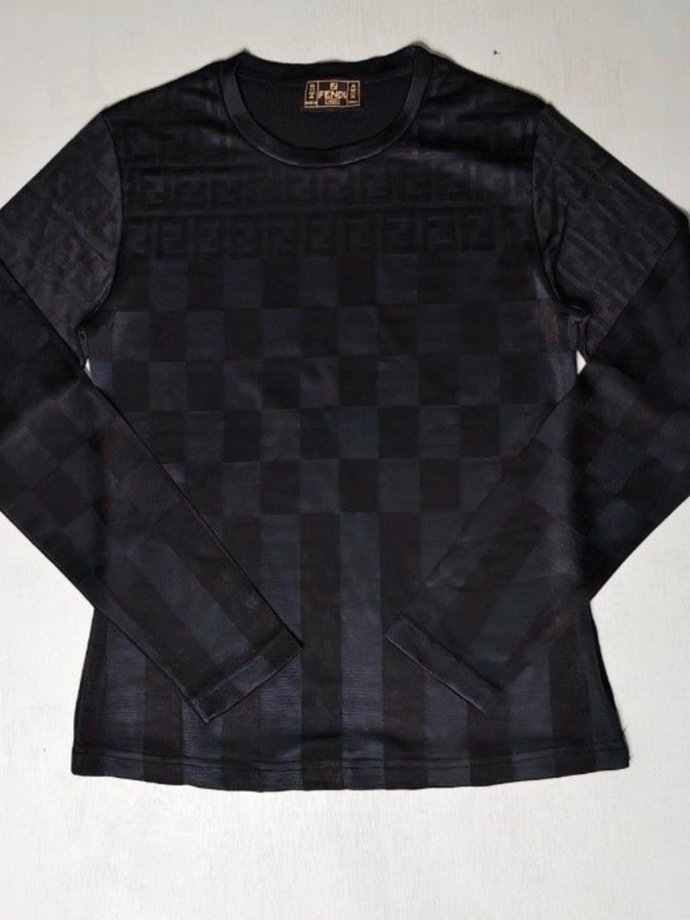 FENDI Monogram Chekered Long Sleeve